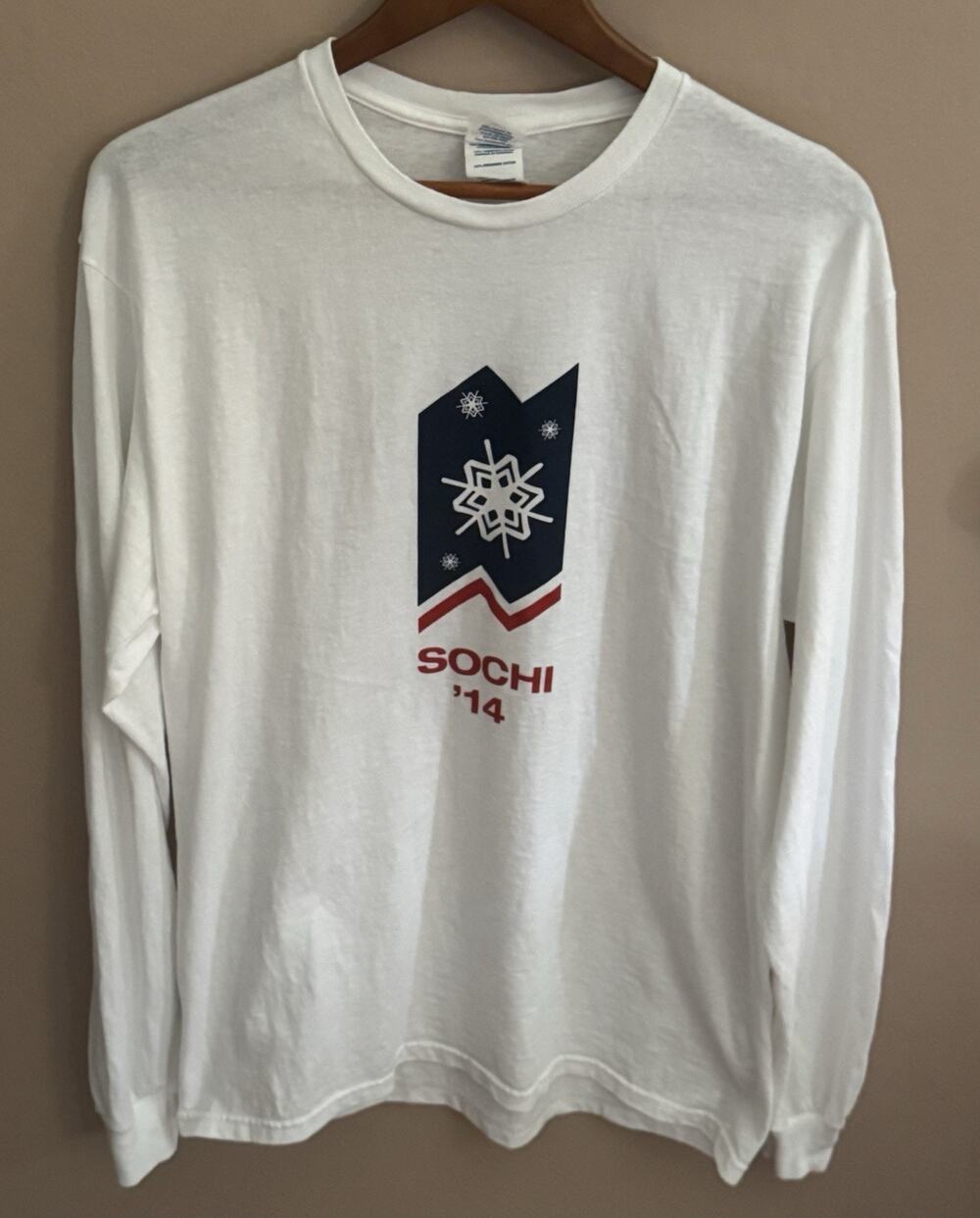 Delta Pro Wt Sochi 2014 Olympics Team USA Long Sleeve T-Shirt White 2-Sided L
